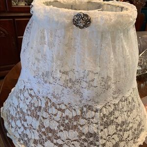 Repurposed Lace Lamp Shade